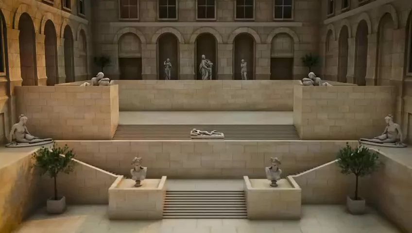 A digital courtyard